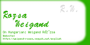 rozsa weigand business card